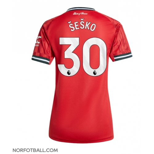 Billige Fotballdrakt Manchester United Benjamin Sesko #30 Replika Hjemmedrakt Dame 2025-26 Kortermet Billige Fotballdrakt Manchester United Benjamin Sesko #30 Replika Hjemmedrakt Dame 2025-26 Kortermet